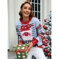 thumbnail image 2 of IFFEI Chandail de Noël Laid pour Femmes, Imprimé Fantaisie, Col Rond, Chandail de Festival, 2 of 7
