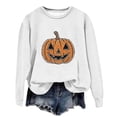 thumbnail image 5 of XAOFW Girls Halloween Shirt Pumpkin Printed Long Sleeve Pullover Tees Loose Fit Round Neck Lined T Shirts For Toddler Kids Versatile Tops 2-3 Years, 5 of 5