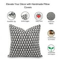 thumbnail image 5 of Fabdivine Block Print Throw Pillow Cover, 16x16 Inch Thick Linen Decorative Cushion Cover, Floral Print Boho Design Black Pillow Cover for Sofa and Couch, 5 of 5