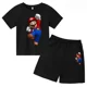 thumbnail image 3 of Conjunto de dos piezas de camiseta y pantalones cortos de algodón de Super Sonic Bros, conjuntos de ropa para niños, bebés, niños y niñas, camisetas, pantalones, traje, 3 of 5
