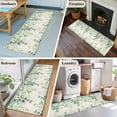 thumbnail image 5 of Runner Rug 2'x6', Green Washable Non-Slip Hallway Runner Rugs, Eucalyptus Leaves Bedside Rugs Floor Mats Carpet Runners for Kitchen Bathroom Laundry Room, 5 of 8