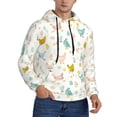 thumbnail image 2 of Wukai Chicken Print Men Hoodies Fleece Sweatshirts Long Sleeve Sweaters Pullover Fall Outfits Winter Clothes-Medium, 2 of 7