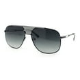 thumbnail image 2 of Mens Flat Top Racer Mobster Metal Rim Retro Luxe Fashion Sunglasses Black - Green Smoke, 2 of 4