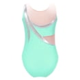 thumbnail image 2 of Zaldita Kids Girls Shiny Diamond Sleeveless Gymnastics Dancing Leotard Tank Biketard Ballet Athletic Lake Green 6, 2 of 6