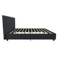 thumbnail image 3 of Pemberly Row Contemporary Queen Upholstered Bed in Blue Linen, 3 of 8