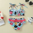 thumbnail image 4 of Toddler Swimsuit Girl Summer Cartoon Print Holiday Two Piece Swimwear Swimsuit Bikini Baby Girl Bathing Suit,Size 12 Months-18 Months, 4 of 7
