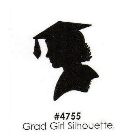 Grad Girl Silhouette Cake Decoration Edible Frosting Photo Sheet