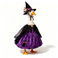 thumbnail image 2 of 23 Inch Halloween Goose Costume, Witch Cape & Hat Set for Porch Decor for Halloween Thanksgiving, Yard Garden Ornament, 2 of 8