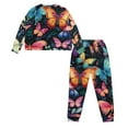 thumbnail image 5 of Yuyamidu Colorful Butterfly Nightwear for Women Breathable Clothing Pajama Pants Matching Set of 2 Casual Long Sleeve Sleepwear Size M Soft Sleep Sets for Jogger Yoga Walking, 5 of 7