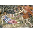 thumbnail image 2 of Stanhope, John Roddam Spencer 14x11 Black Ornate Wood Framed with Double Matting Museum Art Print Titled - Love and The Maiden, 2 of 4
