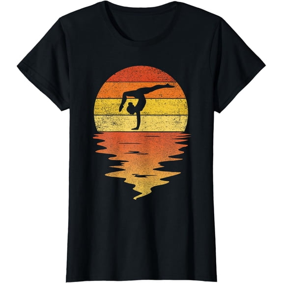Gymnastics shirt retro sunset 70s vintage Gymnastics T-Shirt