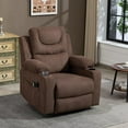 thumbnail image 2 of PAPROOS Power Lift Recliner Chair for Elderly with Vibration Massage and Lumbar Heating Electric Oversized Single Sofa with Cup Holder for Living Room, Brown, 2 of 8