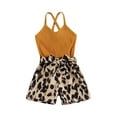 thumbnail image 1 of Coduop Toddler Baby Girl Sleeveless Romper Leopard Patchwork Jumpsuit One-Piece 1-6 Years, 1 of 9