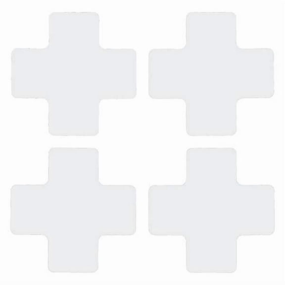 Brady Floor Tape,White,2 inx5 in,Cross,PK20 104471