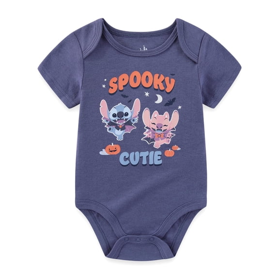 Disney Lilo & Stitch Angel Short Sleeve Halloween Bodysuit (Baby Girls), Sizes 3M-18M