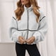 thumbnail image 1 of HongQid Womens Coat Casual Lapel Full Zip Fleece Jacket Long Sleeve Oversized Warm Winter Outwear with Pockets, 1 of 9