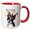 Red/White, variant on 3drose, Funny King for a Day Boston Terrier Dog in a Crown, 11oz Mug