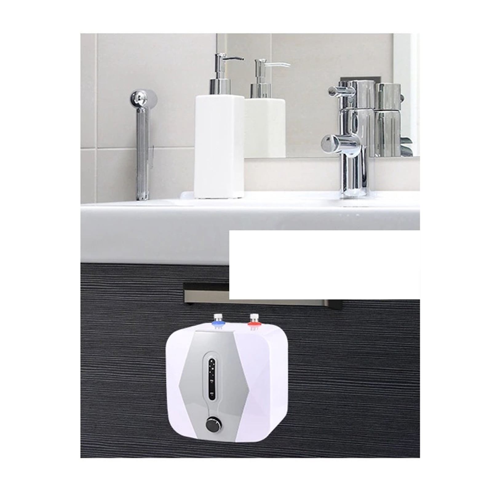 TOOL1SHOoo 110V-120V Electric Mini-Tank Hot Water Heater Storage Kitchen Household Compact Size Point-of-Use