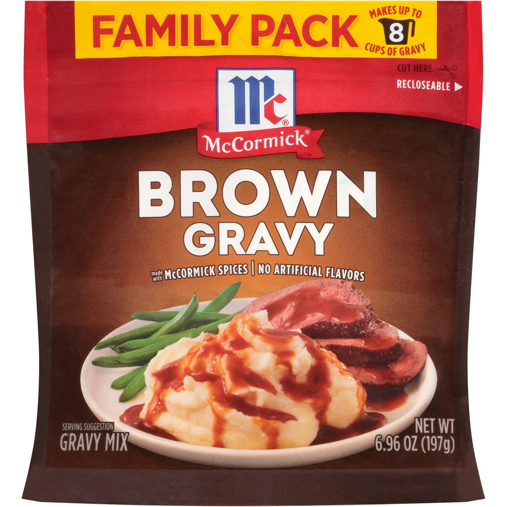 McCormick Family Pack Brown Gravy Mix, 6.96 oz