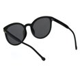 thumbnail image 4 of Womens Color Mirror Lens Oversize Round Butterfly Chic Sunglasses Matte Black Silver Mirror, 4 of 4