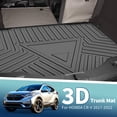 thumbnail image 2 of Unique Bargains Flat Face Cargo Liner Rear Trunk Mat Trunk Cargo Luggage Boot Tray Mat Stripes and Triangles Pattern for Honda CRV 2017-2022 Anti-Slip, 2 of 7