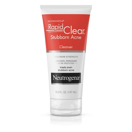 Neutrogena Rapid Clear Stubborn Daily Acne Facial Cleanser, 5 fl. (Best Benzoyl Peroxide Body Wash)