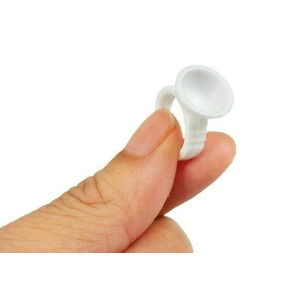 100 Pcs Disposable Glue Holder Ring Pallet for Eyelash Extension Tattoo Pigment Jargod