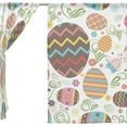 thumbnail image 3 of Coolnut Colorful Easter Eggs Sheer Gauze Door Curtain Window Curtain Drapes for Living Room Kids Bedroom Window Treatment Decor W55 x L78 In 2 Panels, 3 of 4