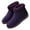 Purple, variant on Fesfesfes The Winter Women's Pile And Thickening Flat Heel Ankle Boots Classic Round Toe Side Zipper Soft Soled Shoes Dress Shoes Women 6.5-7(38-39)