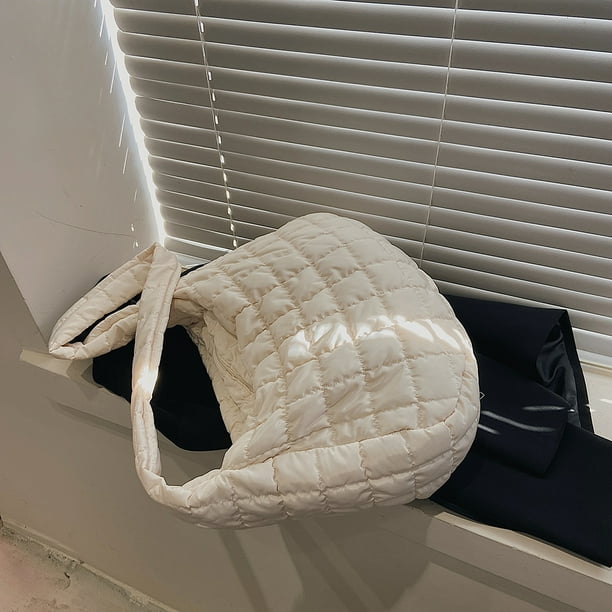 YUANHUILI Retro Checkered Shoulder Bag Women Nylon Pure