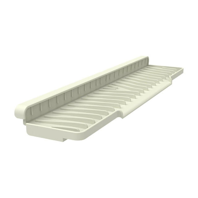 Tapete de silicona para secar platos con protección contra salpicaduras para fregadero de cocina, encimera y baño. Beige
