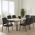 thumbnail image 2 of Naomi Home Mindy Office Guest Chair Set of 6, Heavy Duty Leather Executive Waiting Room Chairs, Lobby Reception Chairs with Padded Arm Rest, Side Chair, Conference Room Chairs Set of 6 -Black, 2 of 9
