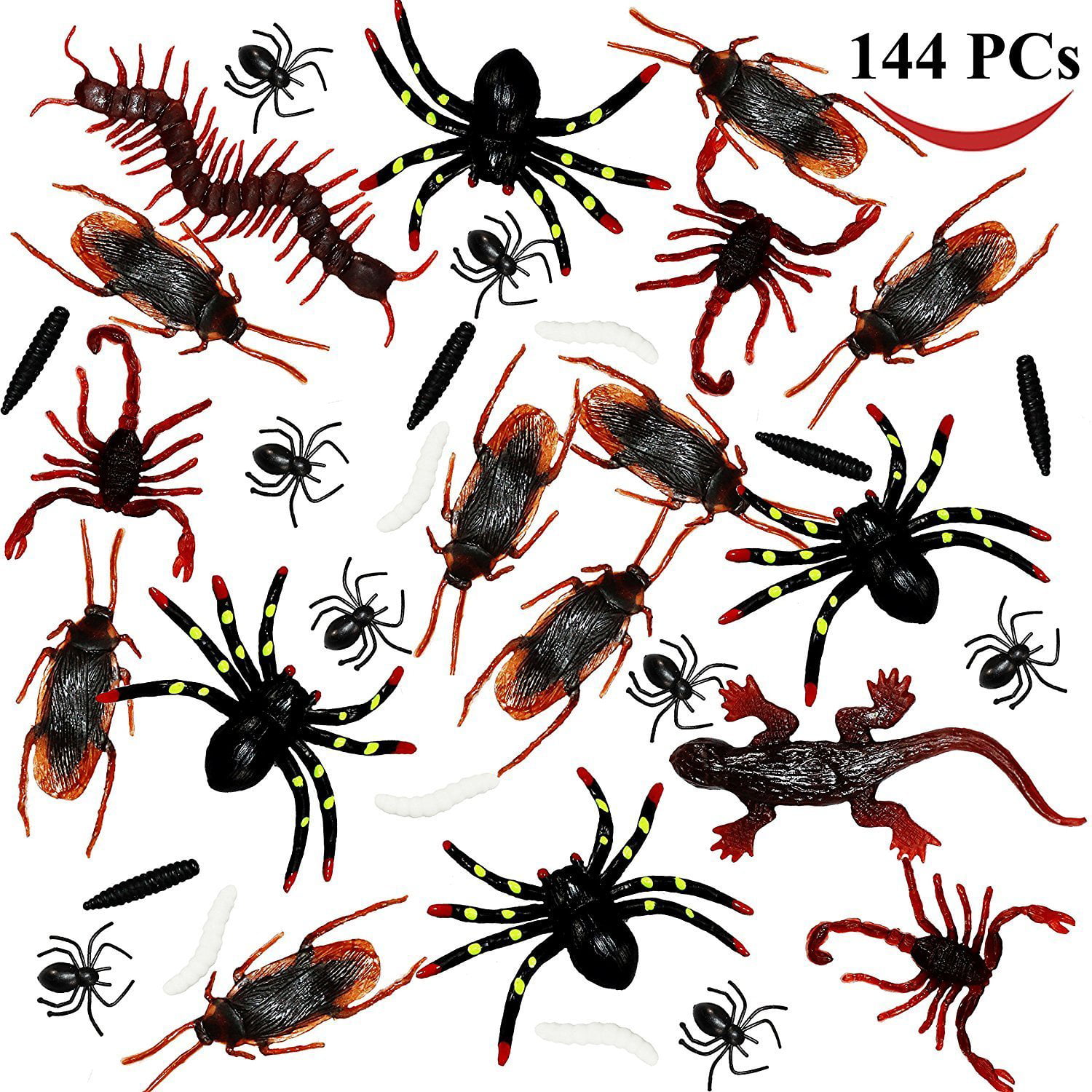 small plastic spiders bulk