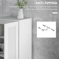 thumbnail image 6 of HOMCOM White Storage Cabinet, Tall Engineered Wood Pantry with Adjustable Shelves and Soft Close Doors, Slim Accent Cabinet for Kitchen, Living Room, or Dining Area, 23.5"W x 69"H, 6 of 8