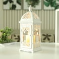 thumbnail image 5 of Metal Vintage Candle Lanterns for Home Patio Garden (White), 5 of 8