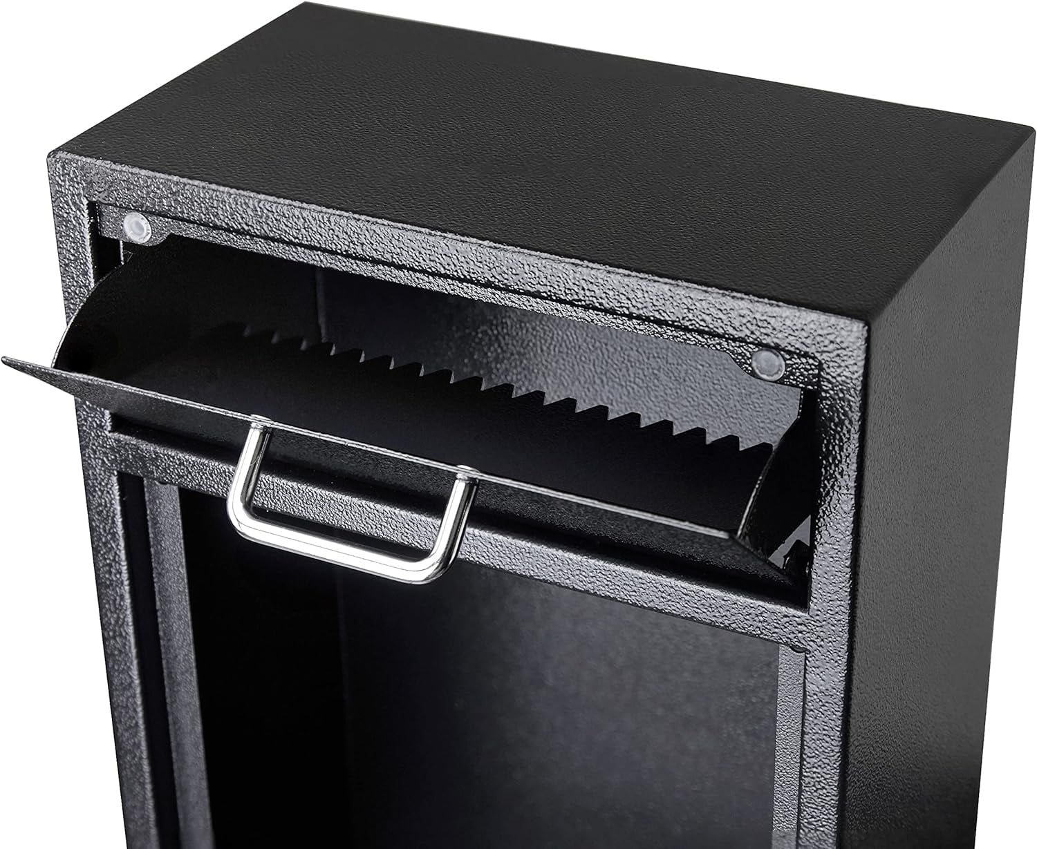POCHAR Anti-Theft Wall Mount Locking Mailbox with Combination Lock - Galvanized Metal Heavy Duty Drop Box -  Vertical Tamper Proof Lock Box for Night Key, Deposit Collection, Cash