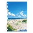 thumbnail image 2 of Sky Grass Sea Beach Ring Binder Notebook Journey Note Diary College Ruled Spiral Notebook Study Loose Leaf Paper A5 60 Pages, 2 of 8