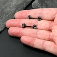 thumbnail image 3 of Body Candy 14G Womens Nipplerings Piercing Surgical Steel Black Funky Skunk Nipple Ring Set 9/16", 3 of 8