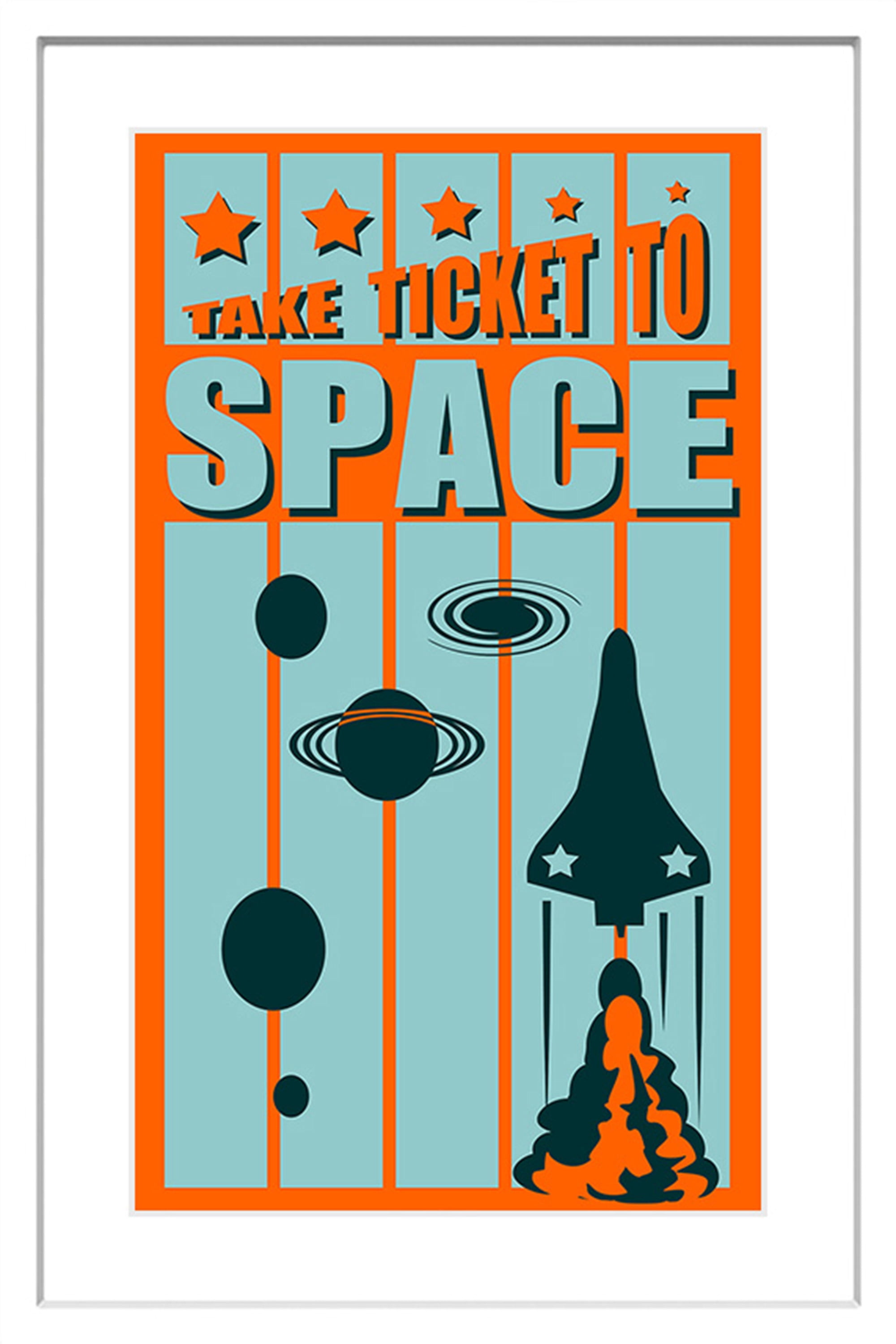 "Ticket to Space" Framed Painting Print