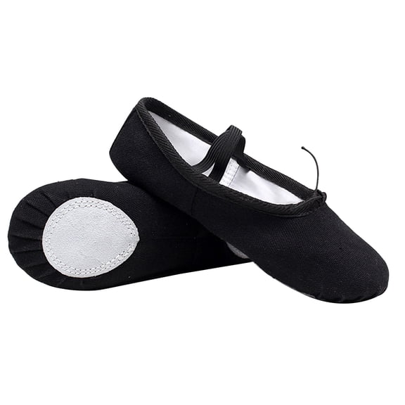 ETEREAUTY 1Pair Dancing Shoes Black Soft Sole Breathable Anti Slip Lightweight Comfortable