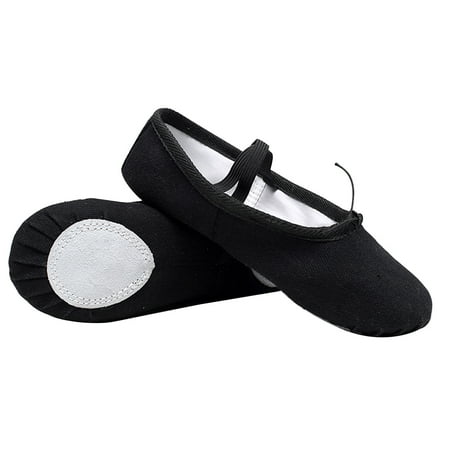 

1 Pair of Ballet Shoes Lightweight Anti-slip Dancing Shoes Elastic Cord Yoga Shoes - Size 30 (Black)