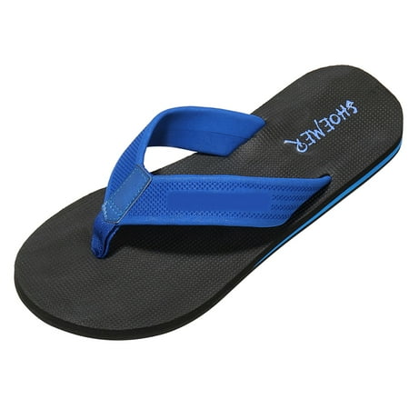 

Fsqjgq Massage Flip Flops for Men Fashion Flip Flops Fashion Flat Beach Sandals Soft Bottom Flat Slippers Mens Yoga Flip Flops Blue 43