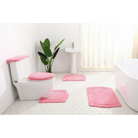 5Pc Set Bathroom Rug Vintage Collection
