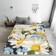 thumbnail image 5 of Honeii Bees Collecting Nectar Print Fleece Blanket - Throw Blanket for Bed, Sofa, Couch, Camping, and Travel , Microplush Ultra Soft Warm Blanket-80"x60", 5 of 7