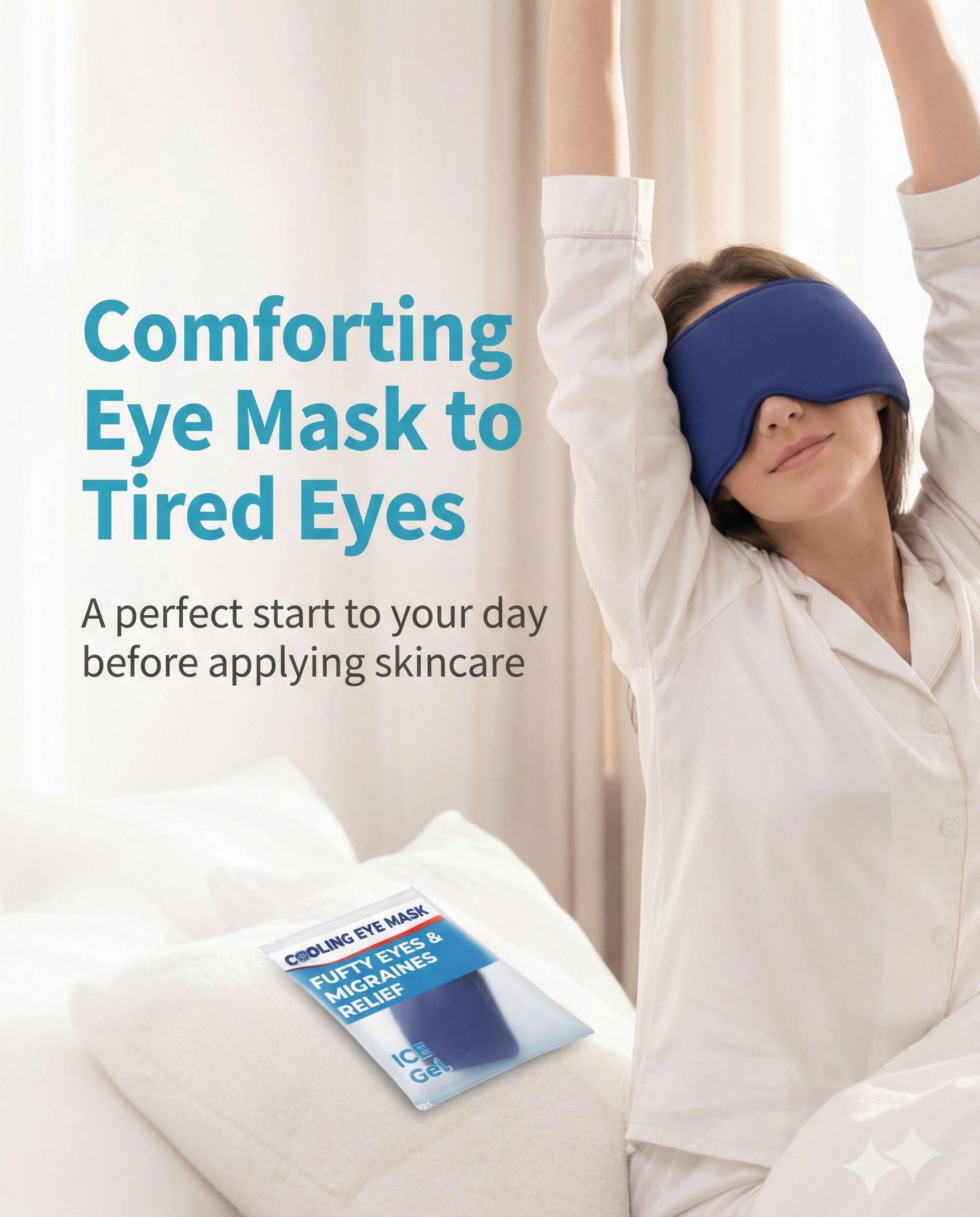 FACEMOON Weighted Cooling Eye Mask for Puffy Eyes Comfort Dark Circles Relief Sleep Essential Design