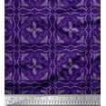 thumbnail image 1 of Soimoi Purple Cotton Voile Fabric Floral & Leaves Print Sewing Fabric Yard 42 Inch Wide, 1 of 3