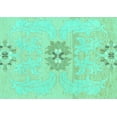 thumbnail image 1 of Ahgly Company Machine Washable Indoor Rectangle Abstract Turquoise Blue Modern Area Rugs, 8' x 10', 1 of 4