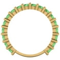 thumbnail image 5 of 1.26 ctw Wedding Band for Women - 18K Yellow Gold Simulated Green Diamond Stackable Eternity Ring, 5 of 6