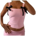 thumbnail image 2 of HBFAGFB Débardeur pour Femmes Dos Nu Été Tops Ajusté Polyvalent Blouse Rouge Taille g, 2 of 5