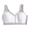thumbnail image 4 of Women's Plus Size Front Closure Cotton Mom Bra Easy On Front Close Wirefree Bra For middle-aged and old, 4 of 9